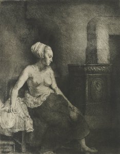 Mujer semidesnuda en una estufa, 1658